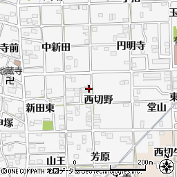 愛知県一宮市時之島西切野34周辺の地図