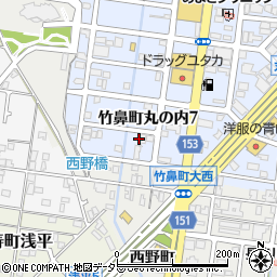 岐阜県羽島市竹鼻町丸の内7丁目周辺の地図