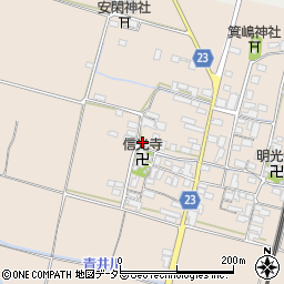 滋賀県高島市安曇川町三尾里424周辺の地図