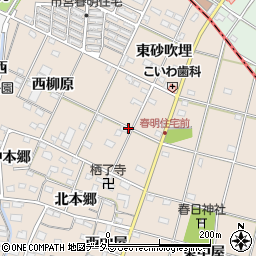 愛知県一宮市春明東柳原周辺の地図