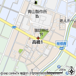 愛知県丹羽郡大口町高橋周辺の地図