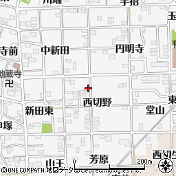 愛知県一宮市時之島西切野8周辺の地図