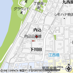 愛知県一宮市奥町内込93周辺の地図
