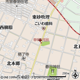 愛知県一宮市春明東柳原36周辺の地図
