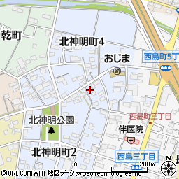 愛知県一宮市北神明町3丁目40周辺の地図
