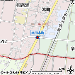 楽田本町周辺の地図