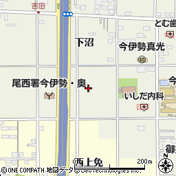 愛知県一宮市今伊勢町馬寄（東瀬古）周辺の地図