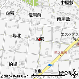 愛知県一宮市時之島塚東周辺の地図