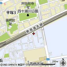 神奈川県平塚市黒部丘10-34周辺の地図