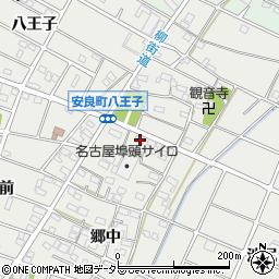 愛知県江南市安良町郷中8周辺の地図