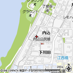 愛知県一宮市奥町内込84周辺の地図