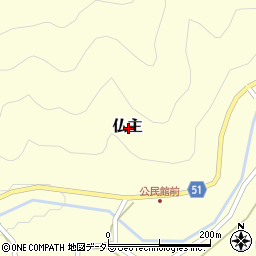 京都府船井郡京丹波町仏主周辺の地図