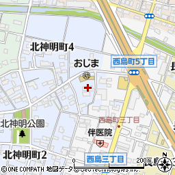 愛知県一宮市北神明町3丁目68周辺の地図