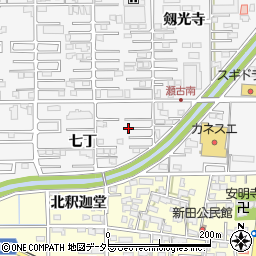 愛知県一宮市奥町七丁周辺の地図