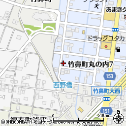 岐阜県羽島市竹鼻町丸の内7丁目43周辺の地図