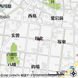 愛知県一宮市時之島塚北周辺の地図