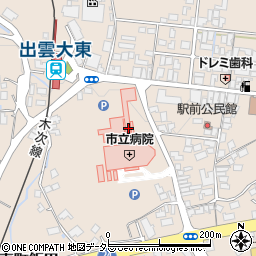 雲南市立病院周辺の地図