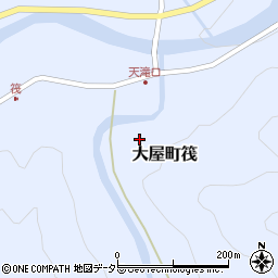兵庫県養父市大屋町筏周辺の地図