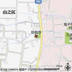 妙典寺周辺の地図