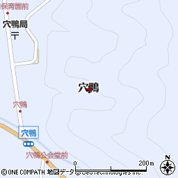 鳥取県東伯郡三朝町穴鴨周辺の地図