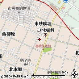 愛知県一宮市春明東柳原29周辺の地図