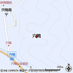 鳥取県三朝町（東伯郡）穴鴨周辺の地図