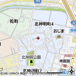愛知県一宮市一宮（神明北）周辺の地図