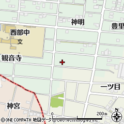 愛知県江南市上奈良町神明264周辺の地図