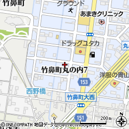 岐阜県羽島市竹鼻町丸の内7丁目20周辺の地図