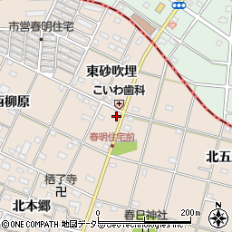 愛知県一宮市春明東柳原30周辺の地図