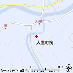 兵庫県養父市大屋町筏1168周辺の地図