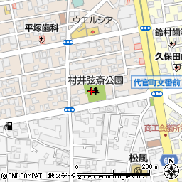 村井弦斎公園周辺の地図
