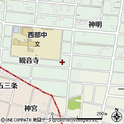 愛知県江南市上奈良町観音寺79周辺の地図