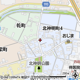 愛知県一宮市北神明町3丁目57周辺の地図