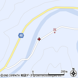 兵庫県養父市大屋町筏235周辺の地図