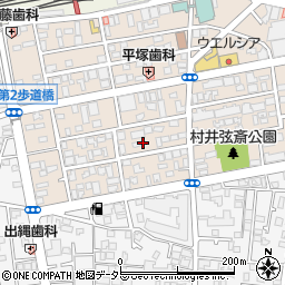 神奈川県平塚市八重咲町周辺の地図