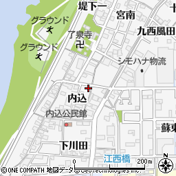 愛知県一宮市奥町内込47-4周辺の地図