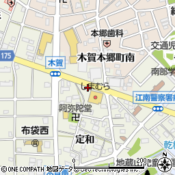 愛知県江南市木賀町新開周辺の地図