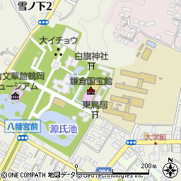 鎌倉国宝館周辺の地図
