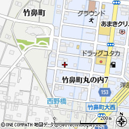 岐阜県羽島市竹鼻町丸の内7丁目53周辺の地図