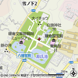 鶴岡八幡宮周辺の地図
