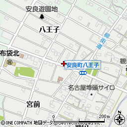 愛知県江南市安良町八王子207周辺の地図
