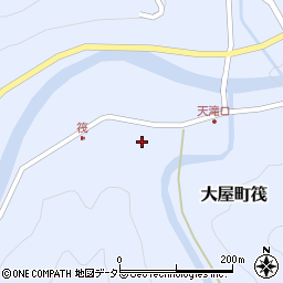 兵庫県養父市大屋町筏415周辺の地図