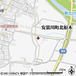 滋賀県高島市安曇川町北船木周辺の地図