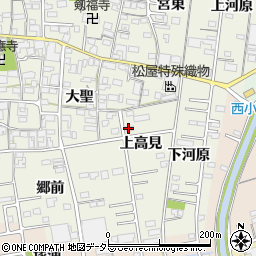 愛知県一宮市今伊勢町馬寄上高見周辺の地図