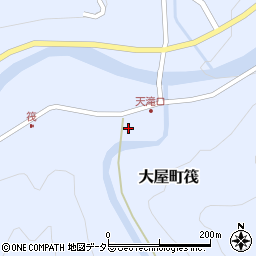 兵庫県養父市大屋町筏442周辺の地図