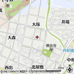 愛知県一宮市丹羽大塚周辺の地図