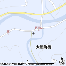 兵庫県養父市大屋町筏443周辺の地図