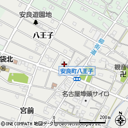 愛知県江南市安良町八王子210周辺の地図