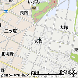 愛知県一宮市丹羽大森周辺の地図